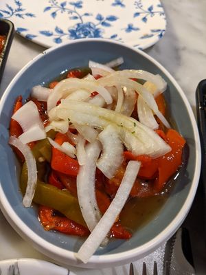 Spiced and grilled peppers at El Librero in Sevilla