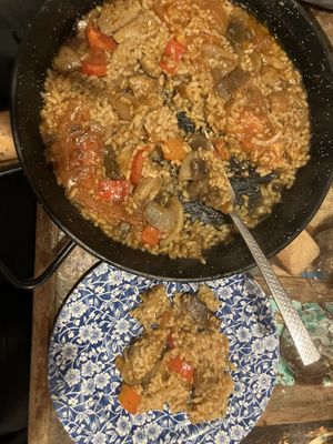Riz aux cèpes et champignons  #Veganuary at El Librero in Sevilla