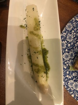 White asparagus.   at El Librero in Sevilla