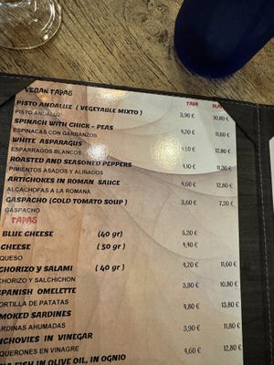 Vegan tapas  at El Librero in Sevilla