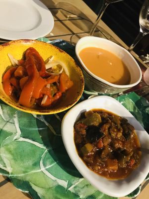 Peppers, gaspacho and ratatouille at El Librero in Sevilla