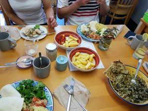 Our order for lunch at Greens Vegan Cafe & Shop in Stourport-on-severn