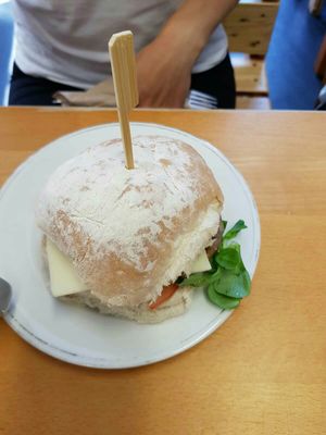 Burger with Cheese at Greens Vegan Cafe & Shop in Stourport-on-severn