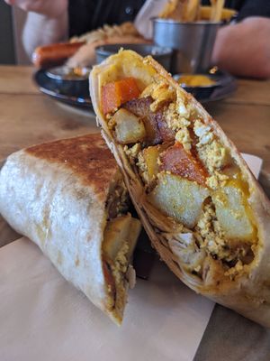 V breakfast burrito at Archers Kitchen in Kings Lynn