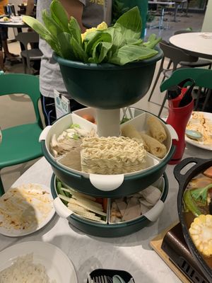 Premium platter + mock meat  at Mother Earth 大地之素 in West Singapore