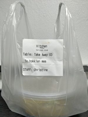 take away Hokkien Mee at Mother Earth 大地之素 in West Singapore