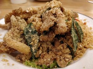 Cereal abalone mushroom at Mother Earth 大地之素 in West Singapore