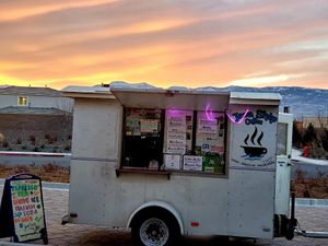 Sunset over the Ship 🚢  at Java Ship Coffee - Food Truck in Reno