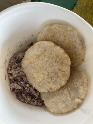 Arepas de arroz   at New Start in San Andres