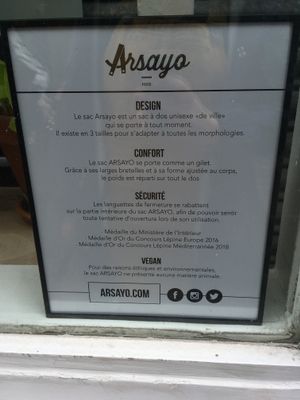 Description of values at Arsayo in Paris