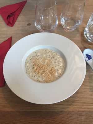 Tapioca & banane au lait de coco. 6€ at Cafe Saigon in Saint-emilion