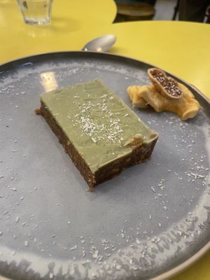 Pistachio matcha  at Imagine Café in Paris