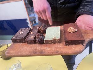 Cake selection   at Imagine Café in Paris