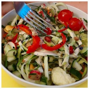la pasta di zucchini 🌱 at Imagine Café in Paris