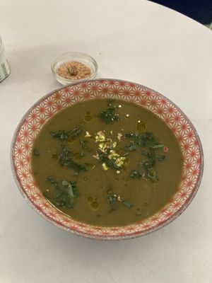 Onion soup  at Imagine Café in Paris