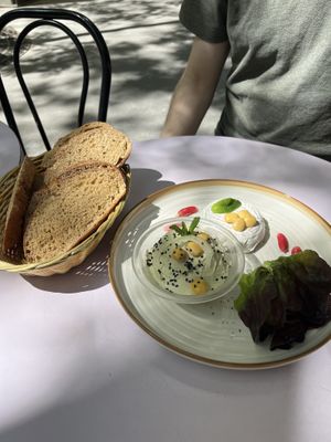 Vegan cheese platter   at Imagine Café in Paris
