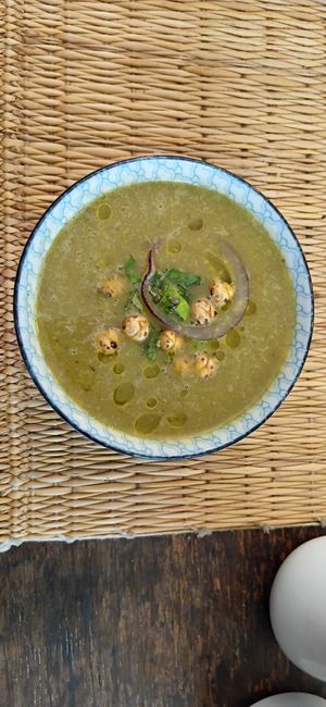 Leek soup at Imagine Café in Paris