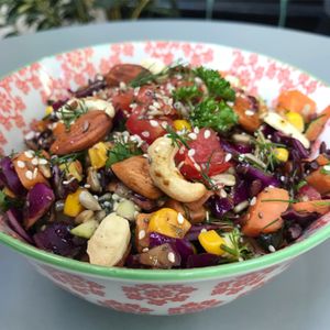 Salad at Imagine Café in Paris