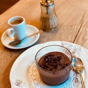 It is a rainy and cold day ???. 
Come to our place to find some comfort ?: we have prepared for you a tofu blanquette and pots of chocolate cream (70%cacao). at Be Kind Cafe in Geneva