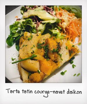 Tarte Tatin aux légumes at Be Kind Cafe in Geneva