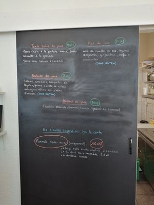Menu du jour at Be Kind Cafe in Geneva