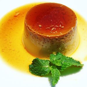 (Vegetarian) Creamy caramel flan at Backstage Bar & Grill  in Phan Thiet