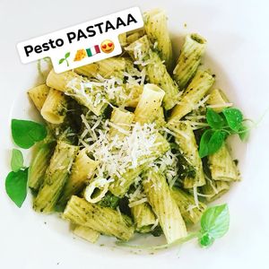 (Vegetarian) Pesto pasta with cheese at Backstage Bar & Grill  in Phan Thiet