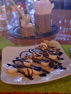 Vegan crepe, made with water, flour, oil and salt  at Backstage Bar & Grill  in Phan Thiet