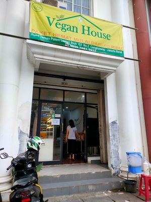Outside at Vegan House in Jakarta