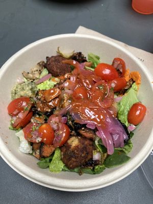Build your own bowl (salad with falafel and mixed veg) at CAVA - Nolita in New York City