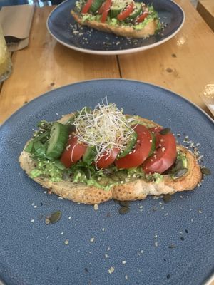 avocado toast  at Locals in Tilburg