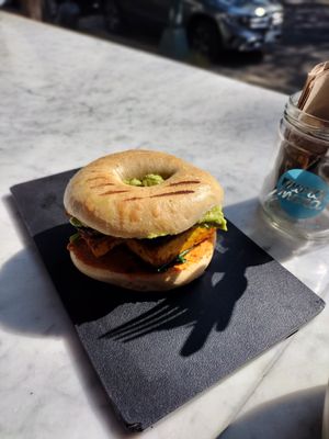 Breakfast Bagel at Mora Mora - Polanco in Mexico City