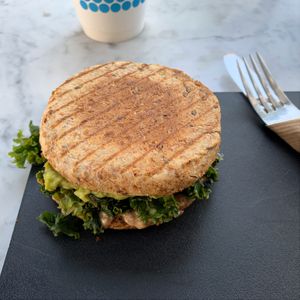 Kale muffin at Mora Mora - Polanco in Mexico City