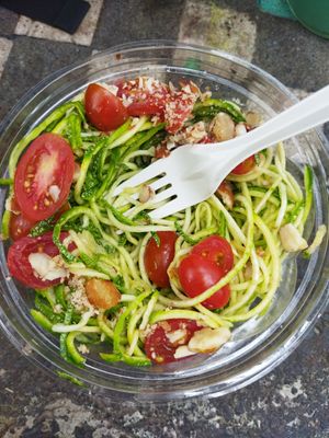 Zucchini al pesto at Mora Mora - Roma in Mexico City