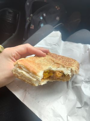 Curry pasty at Lee's Family Bakery in South Shields