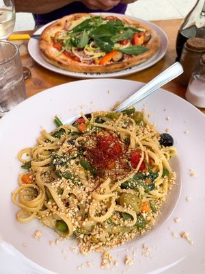 Vegan pasta and pizza at Konoba Andreja in Krk