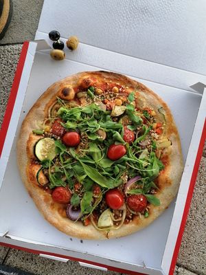 "healthy" vegan pizza (pizza name on the menu) at Konoba Andreja in Krk