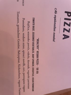 Menu   at Konoba Andreja in Krk