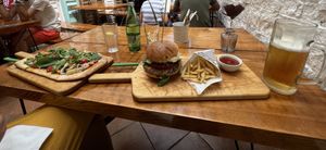 Vegan burger made with pea patty  at Konoba Andreja in Krk