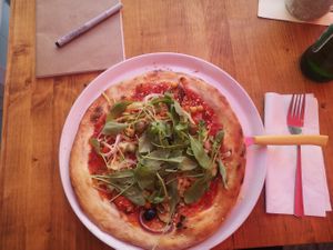 Vegan pizza at Konoba Andreja in Krk