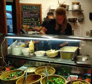 Everything prepared to order. at Falafelmate in Odense