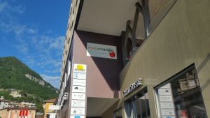 Front side (note the terrace on the right) at Melamangio in Mendrisio