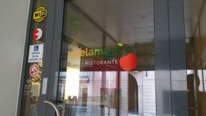 Entrance on the back at Melamangio in Mendrisio