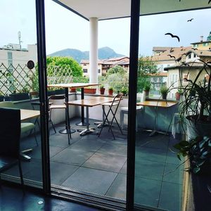 The terrace at Melamangio in Mendrisio