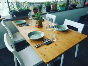 The terrace at Melamangio in Mendrisio