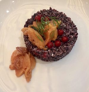 Risottino alla pesca 🍑  at Melamangio in Mendrisio