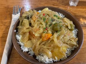 Vegan yassa at BMK Paris-Bamako in Paris