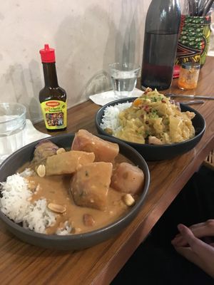 Le Mafé vegan & Le Yassa vegan at BMK Paris-Bamako in Paris