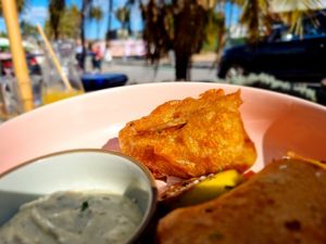 Vegan fish at Good Love in St Kilda