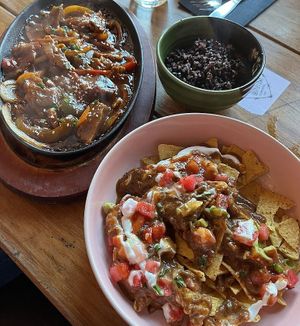 Nachos, and the Mongolian Sizzling BBQ at Good Love in St Kilda